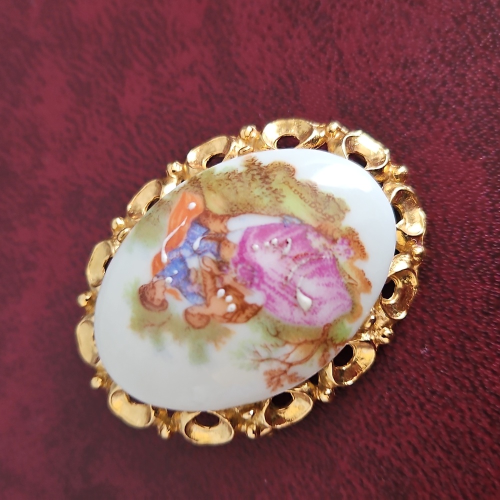 Limoges France Brooch.